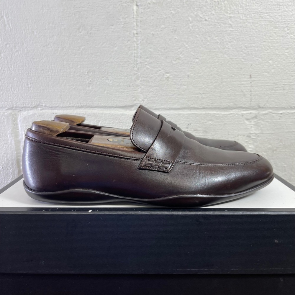 Harrys Of London Downing Brown Leather Penny Loafer Dress Shoes Men US 8.5/41.5G